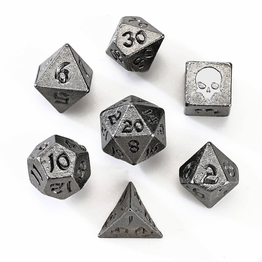 Mini Metal RPG Dice Set - Unseelie Bottle (Gunmetal)