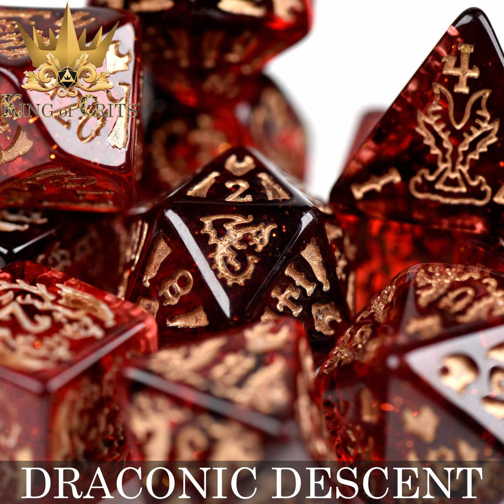 King of Crits Dice Set - Draconic Descent (11-Piece)