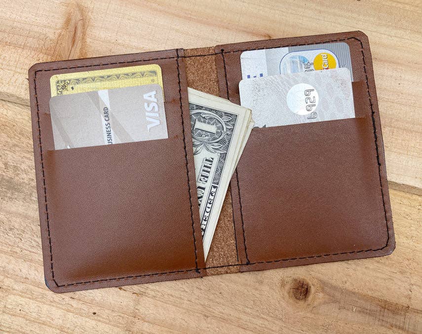 Leather Wallet - King of Hearts (Brown)