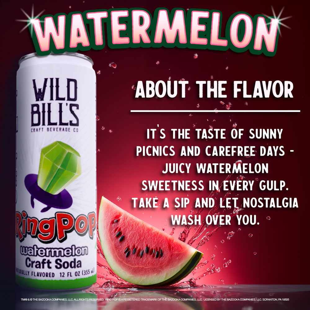 Cane Sugar Craft Soda - Watermelon Ring Pop