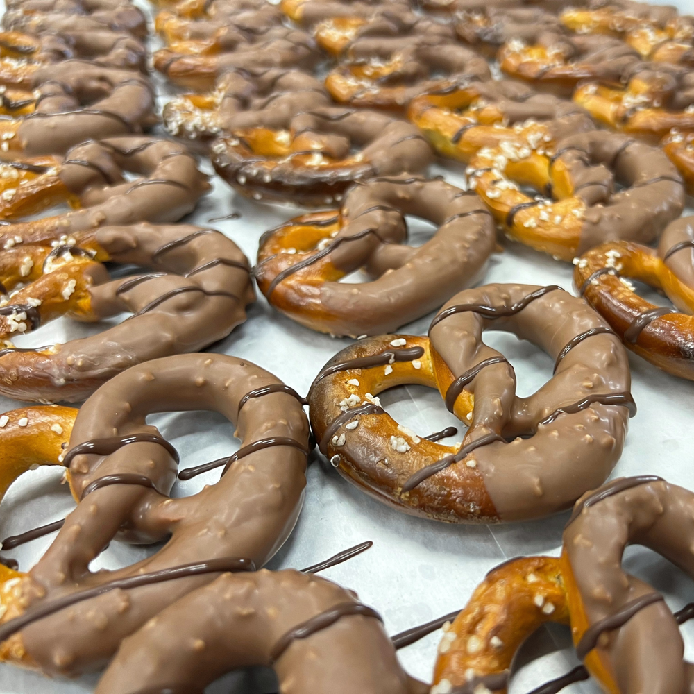 Hand-Dipped Chocolate Pretzels - Milk