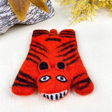 Animal Rug Coaster - Orange Tiger