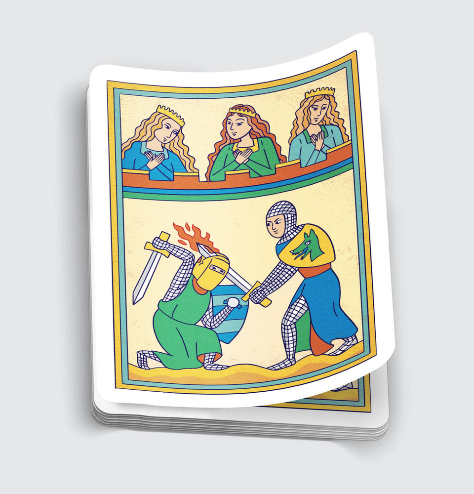 Vinyl Sticker - Medieval Knight Battle