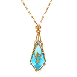 Mysticage Dice Necklace with D4 - Gold Chain