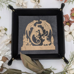 Vegan Leather Dice Tray - Dragon's Last Stand