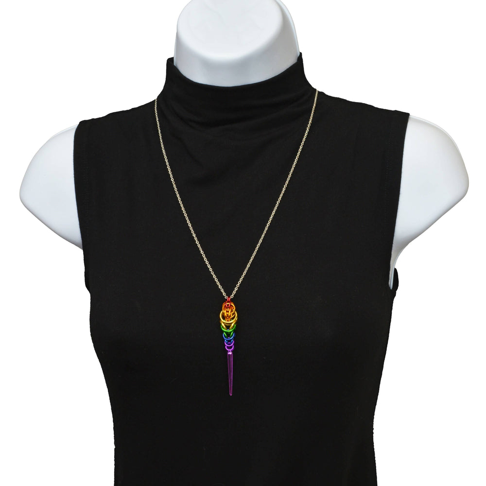 Pridemaille Spike Pendant - LGBTQ Rainbow