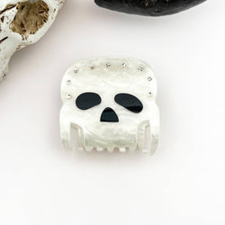 Hair Clip - Rhinestone Skull