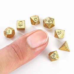 Mini Metal RPG Dice Set - Unseelie Bottle (Gold)