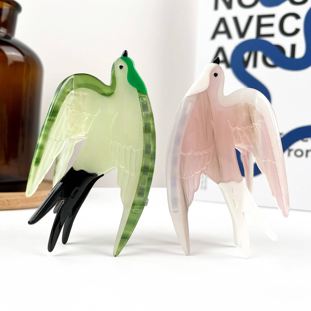 Hair Clip - Pink Swallow
