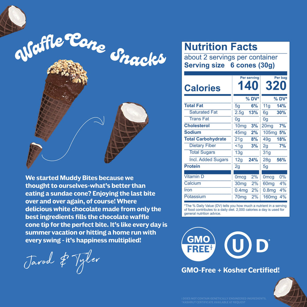 Muddy Bites - Cookies 'n Cream Waffle Cone Snacks