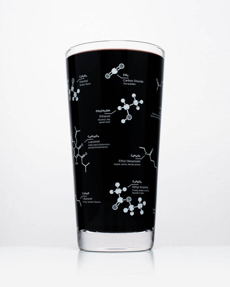 Drinking Glass - Chemistry of Beer (Case of 4)
