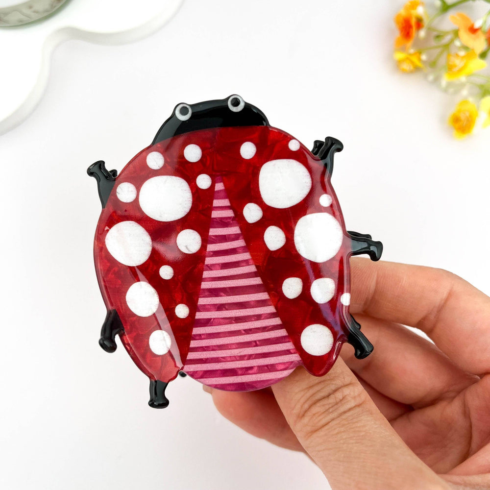 Hair Clip - Playful Ladybug