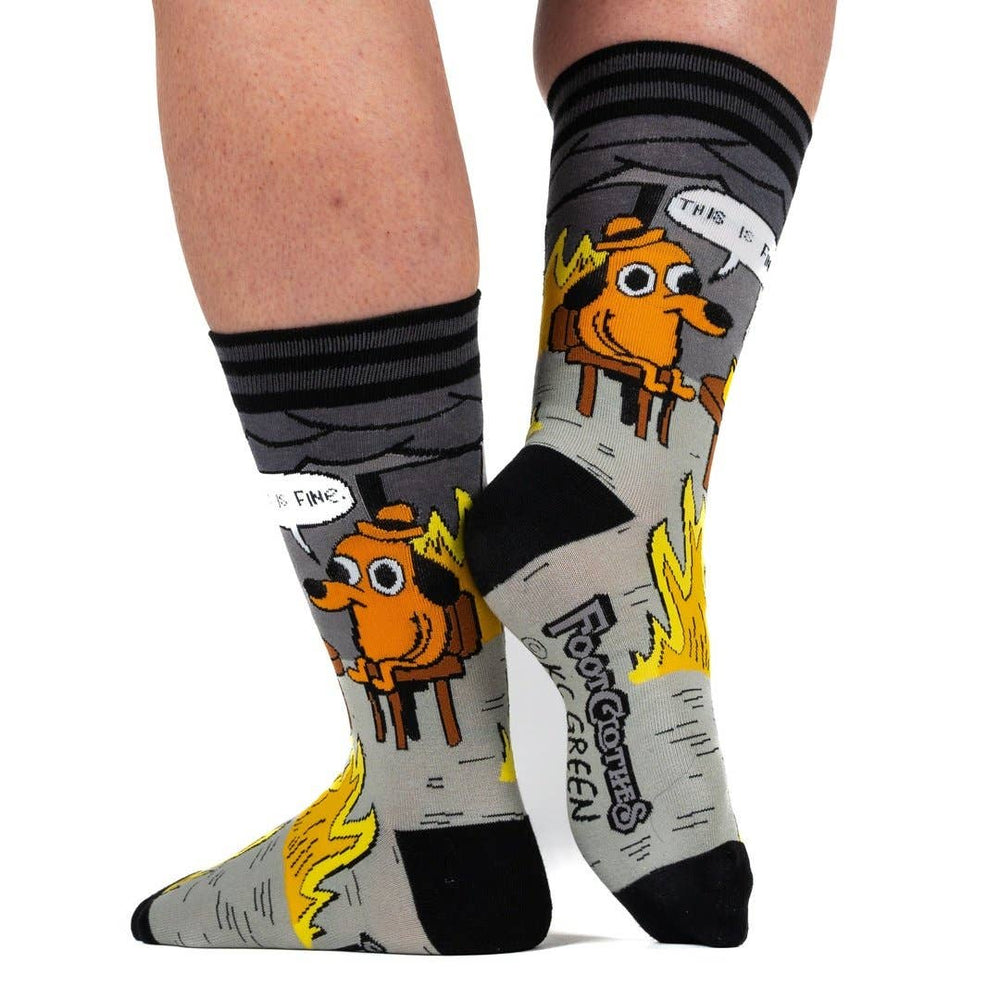 Crew Socks - This is Fine (Noir Edition)