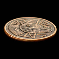 Pet the Cat / Flip Again Copper Decision Maker Coin