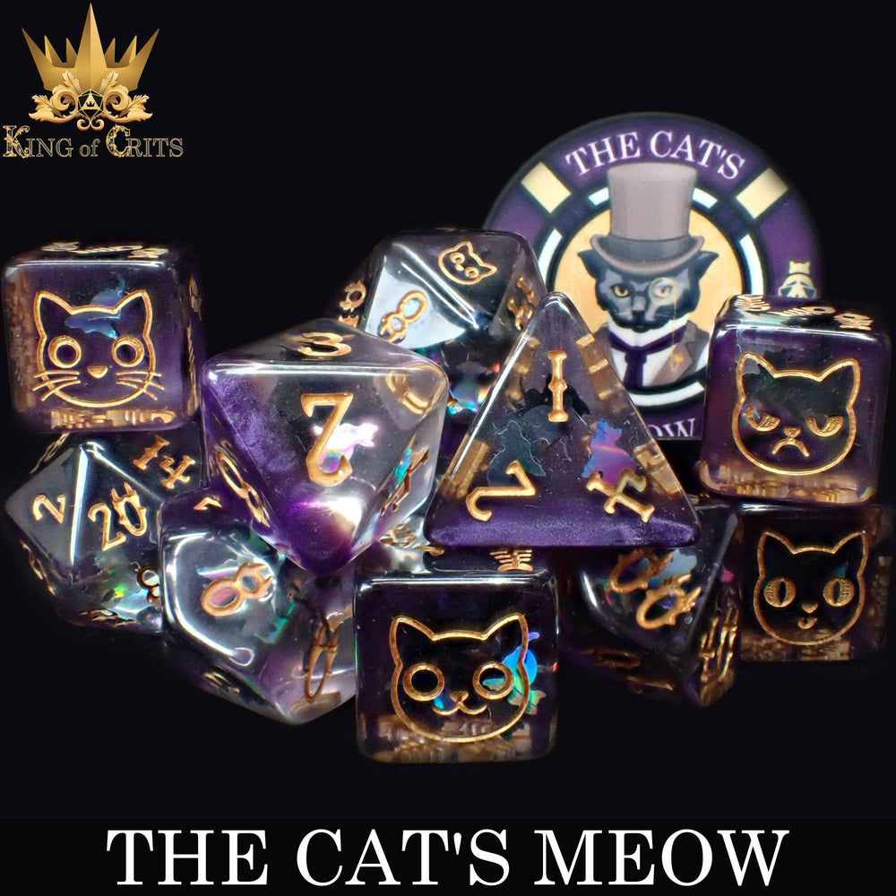 King of Crits Dice Set - The Cat's Meow (11-Piece)