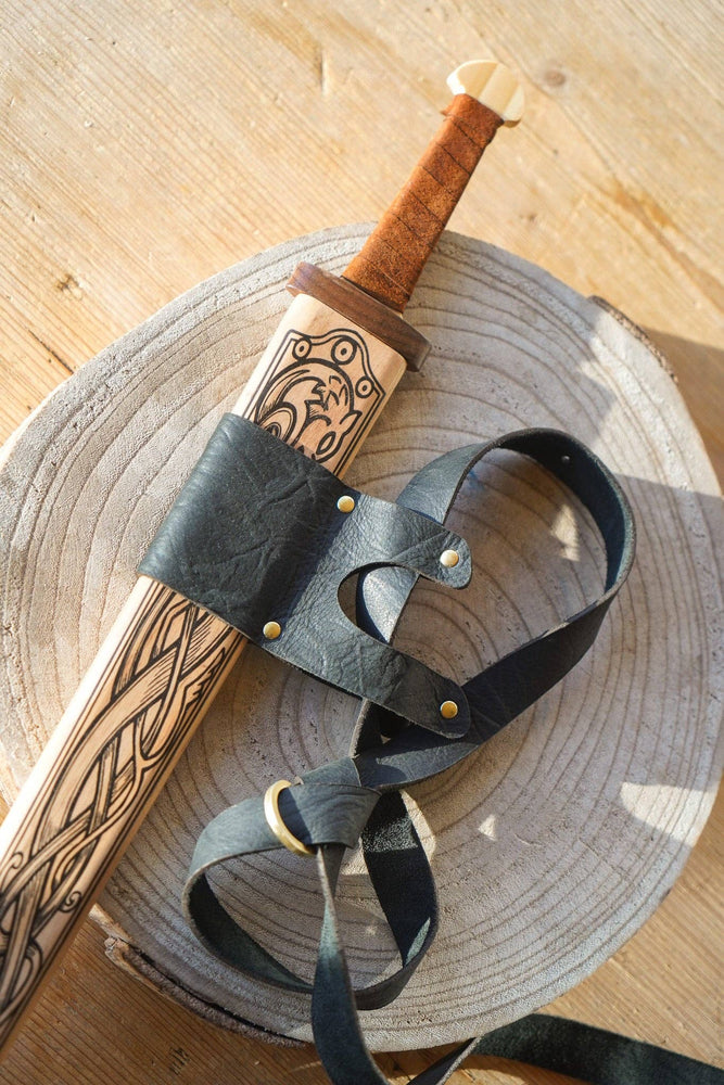 Mini Wooden Viking Sword - Dark Stain
