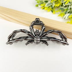 Metal Hair Clip - Black Spider