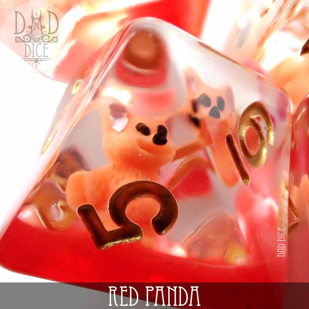 RPG Dice Set - Red Panda