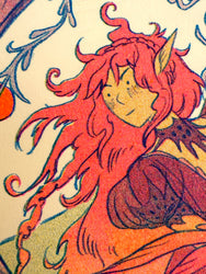Riso Print - Dragon Warrior