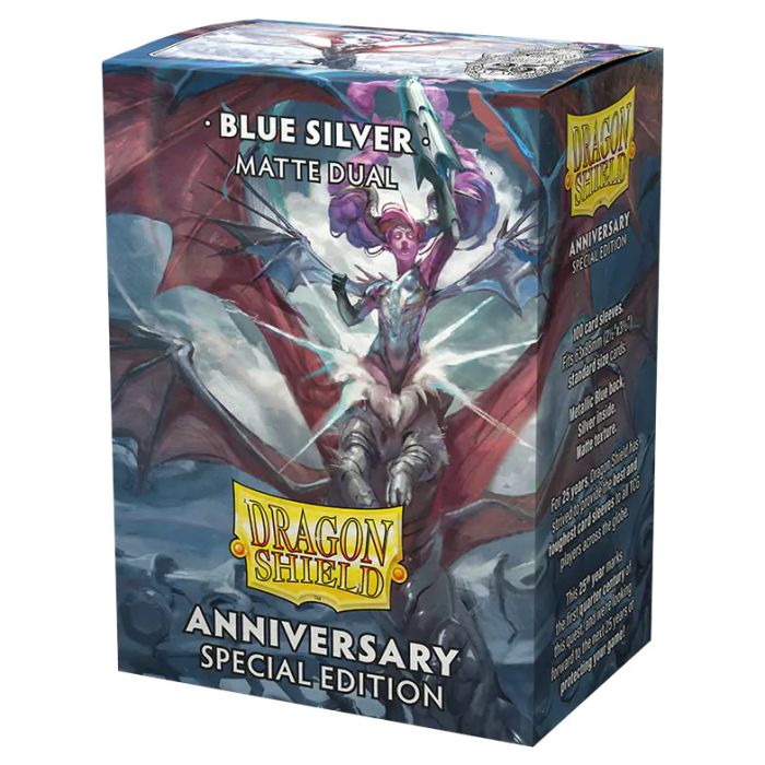 Dragon Shield: Matte Dual - Anniversary Blue/Silver (100)