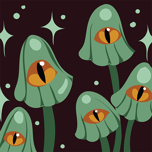Crew Socks - Mystic Mushrooms