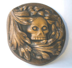 Reproduction Medieval Carving - Green Man Skull