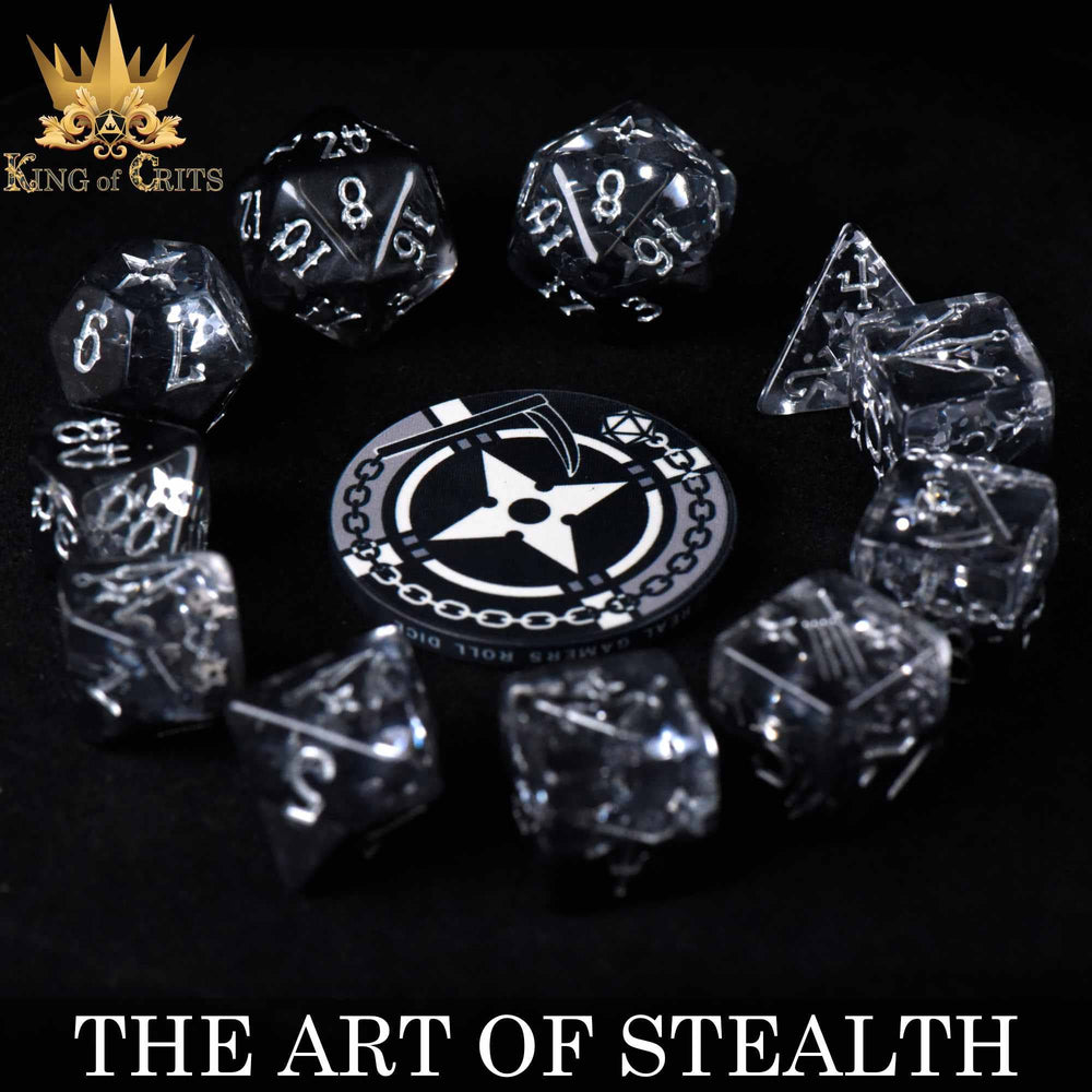 King of Crits Dice Set - The Art of Stealth (11-Piece)