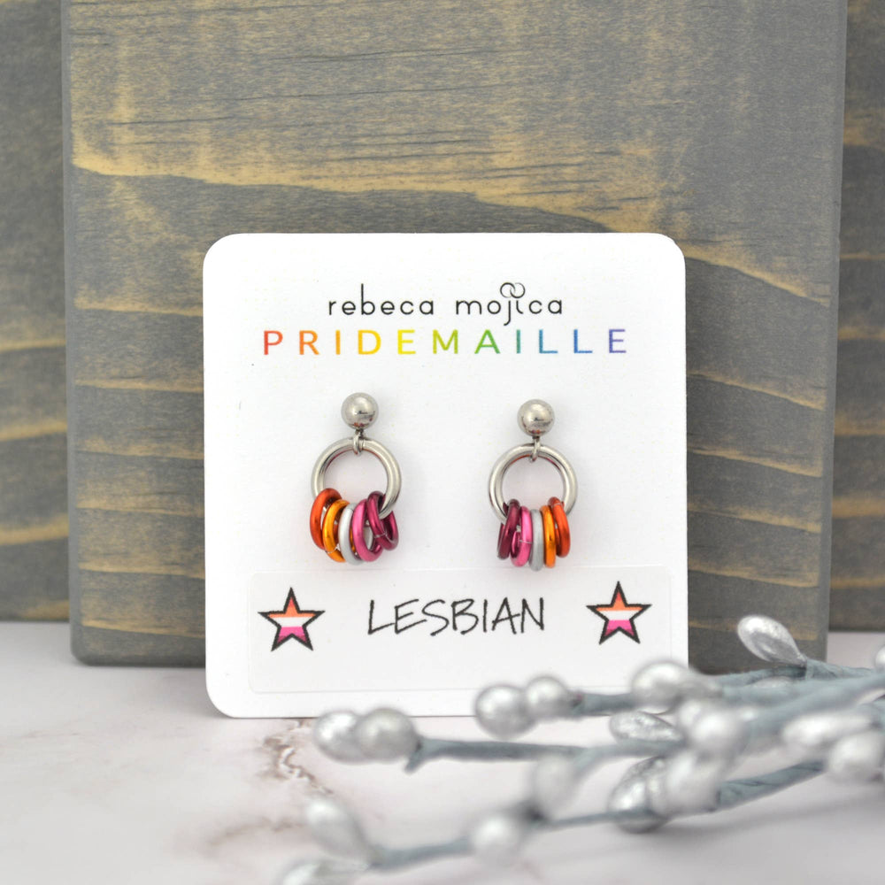 Pridemaille Tiny Hoop Earring - Lesbian