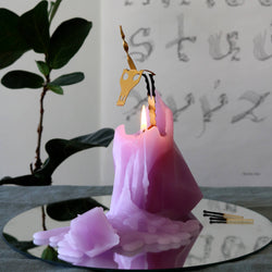 PyroPet Candle - Einar Unicorn Skeleton (Lilac)