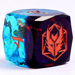 Sharp Edge Resin Dice - Captured Magic (Blue & Red)