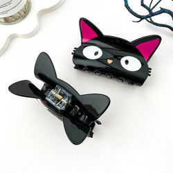 Hair Clip - Moon Cat: Black
