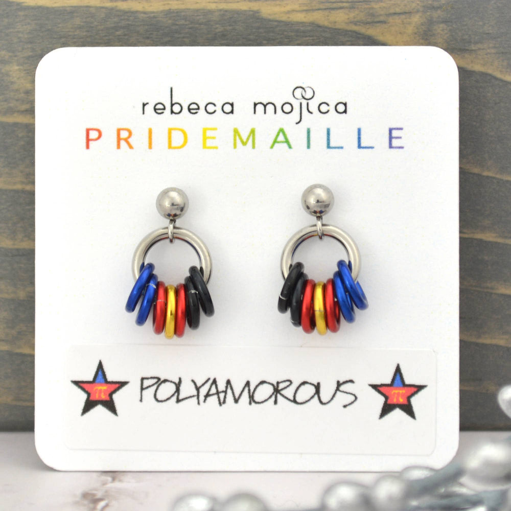 Pridemaille Tiny Hoop Earring - Polyamorous