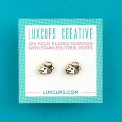 Enamel Earrings - Possum