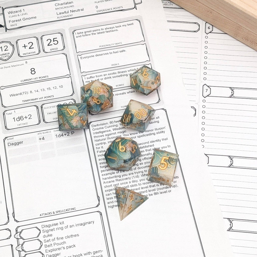 Ebonwood Dice Set - Tidal Focus