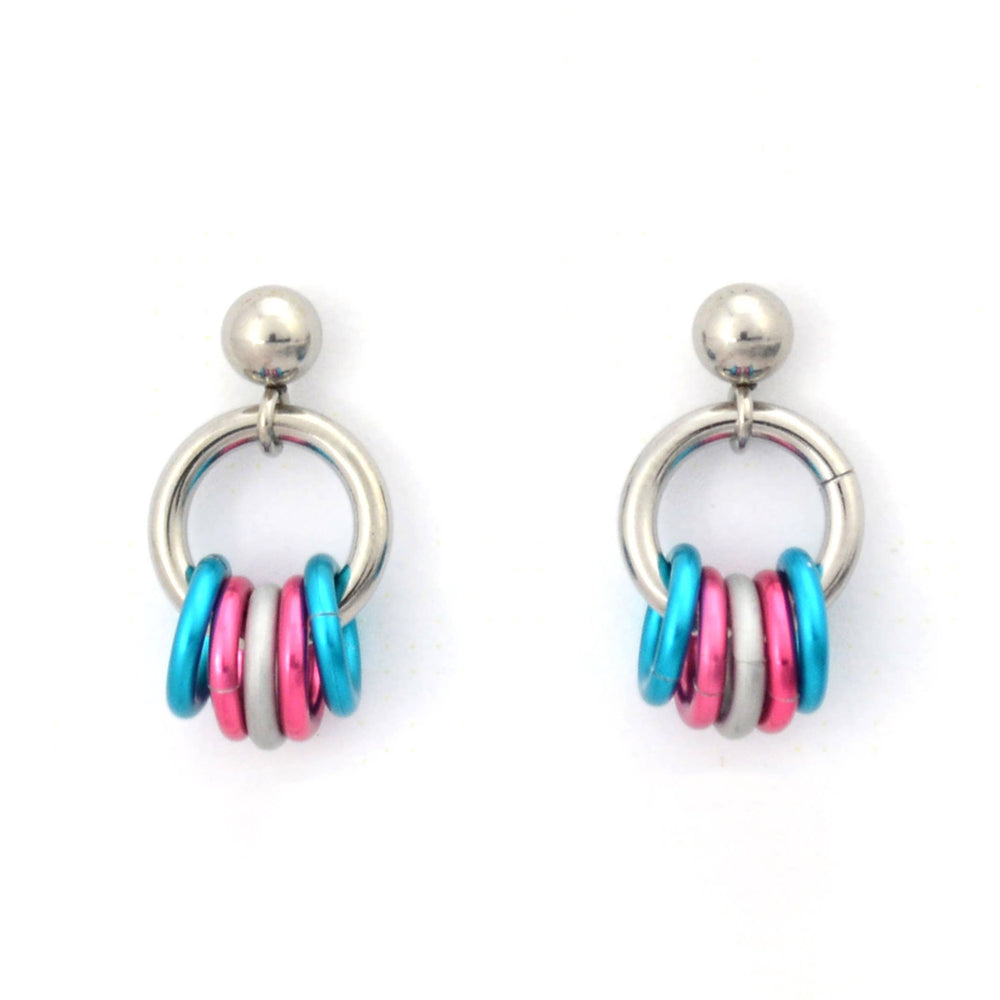 Pridemaille Tiny Hoop Earring - Transgender Pride