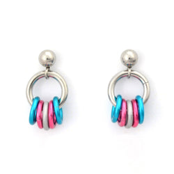 Pridemaille Tiny Hoop Earring - Transgender Pride
