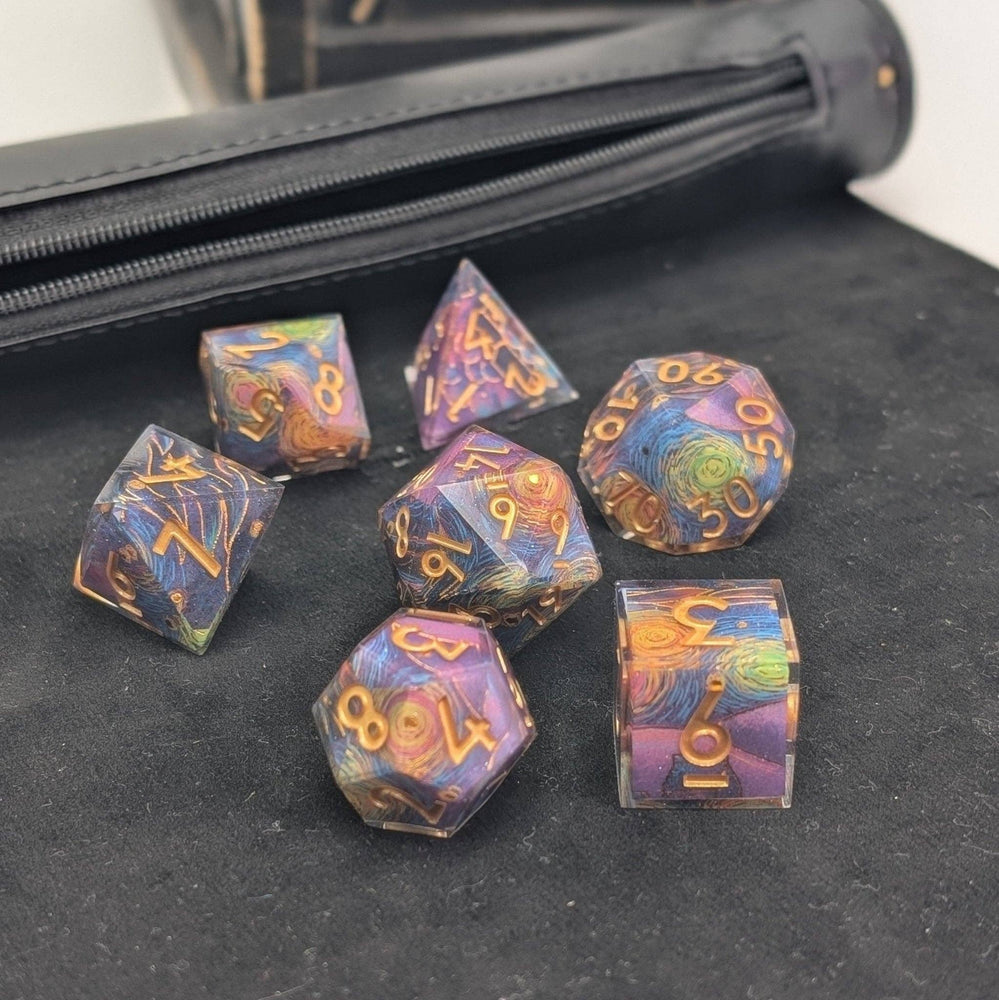 Ebonwood Dice Set - Starry Core