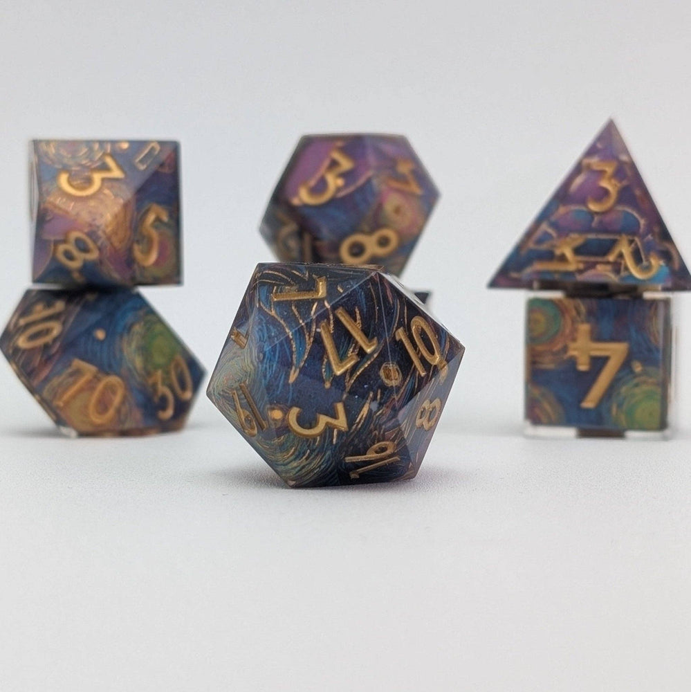 Ebonwood Dice Set - Starry Core