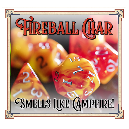 Scented RPG Dice - Fireball Char