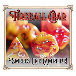 Scented RPG Dice - Fireball Char