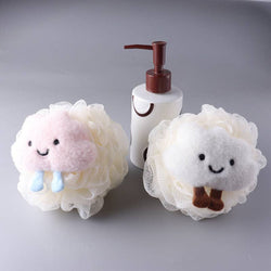 Kawaii Bath Pouf - Pink Cloud