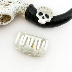 Hair Clip - Rhinestone Skull