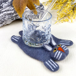Animal Rug Coaster - Gray Cat