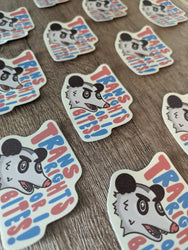 Vinyl Sticker - Possum Trans Rights or I Bites (Glitter)