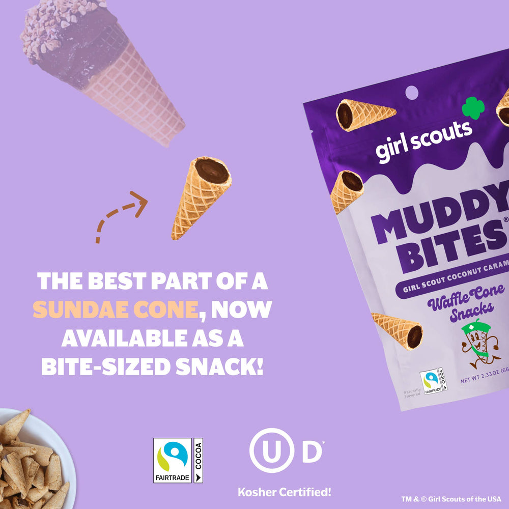 Muddy Bites - Coconut Caramel Waffle Cone Snacks