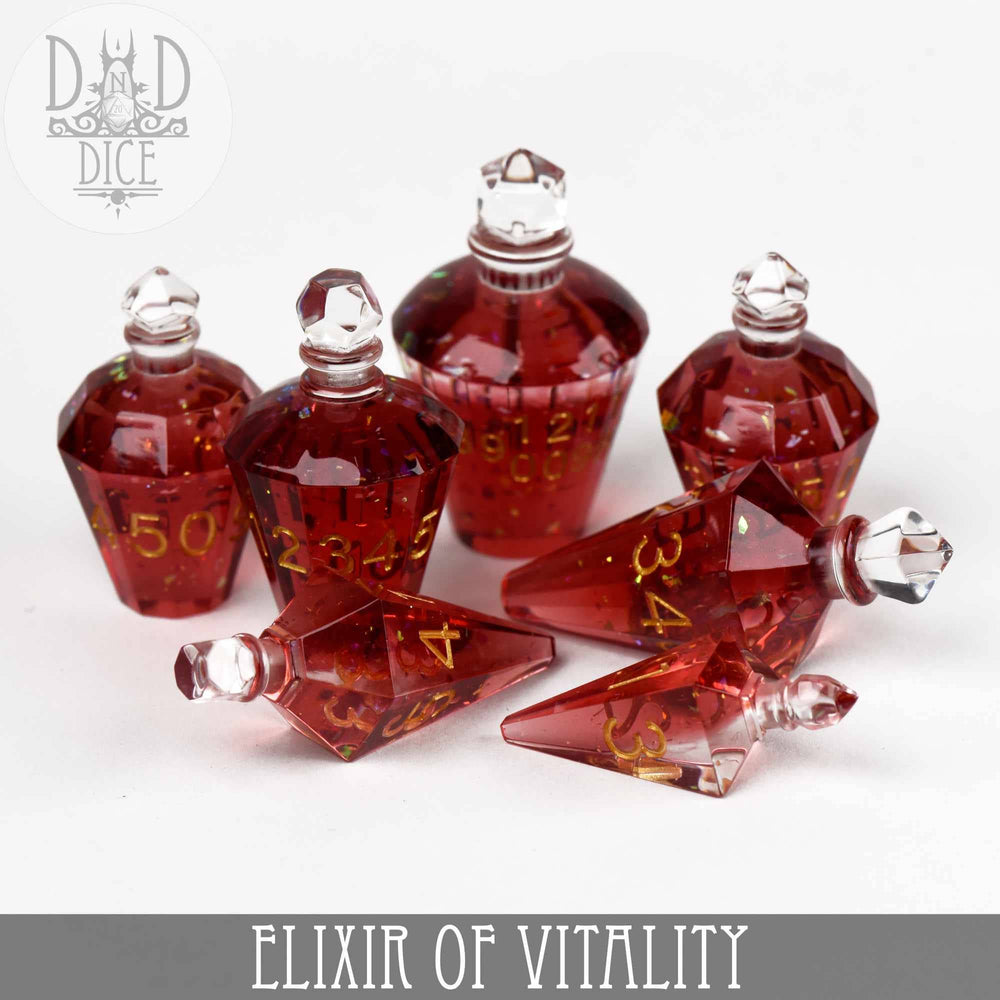 King of Crits Dice Set - Elixir of Vitality