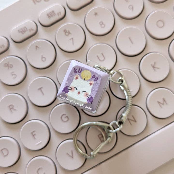 Fidget Keycap Keychain - Kupo! Moogle