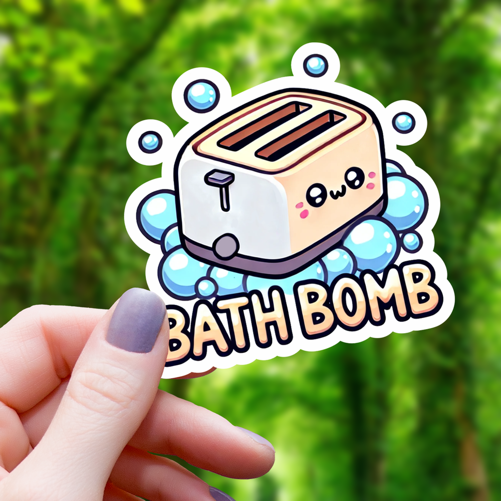 Vinyl Sticker - Bath Bomb Toaster