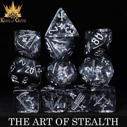King of Crits Dice Set - The Art of Stealth (11-Piece)