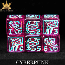 King of Crits Dice Set - Cyberpunk (11-Piece)